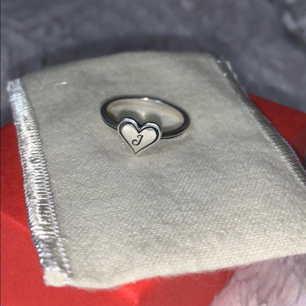 James Avery “J” heart ring